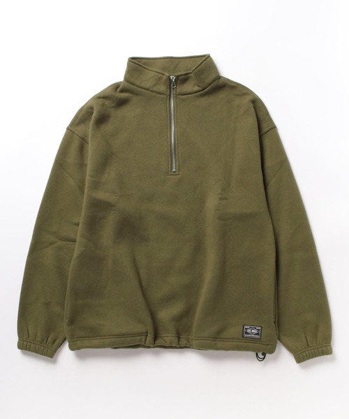 BIG MIKE（ビッグマイク）の「BIG MIKE ビッグマイク/ 裏起毛 スタンドカラー ハーフジップスウェット リラックスシルエット サイドポケット ユニセックス // 102338000（スウェット・メンズ・ブラック/オリーブ/ベージュ・MEDIUM/LARGE/X-LARGE）」の19枚目の写真