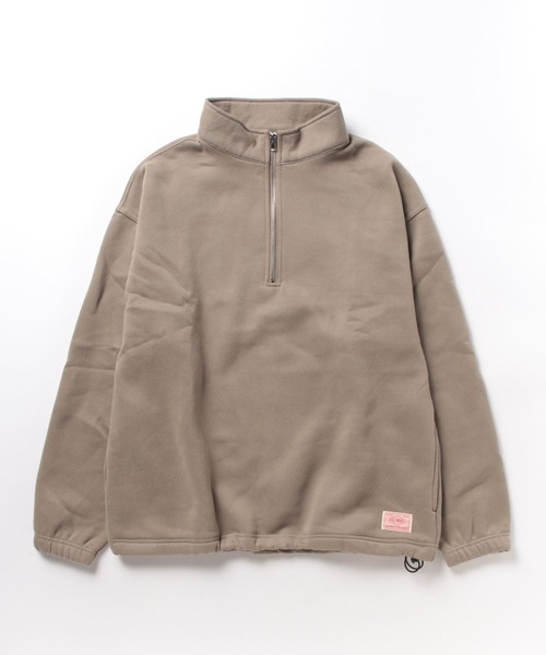 BIG MIKE（ビッグマイク）の「BIG MIKE ビッグマイク/ 裏起毛 スタンドカラー ハーフジップスウェット リラックスシルエット サイドポケット ユニセックス // 102338000（スウェット・メンズ・ブラック/オリーブ/ベージュ・MEDIUM/LARGE/X-LARGE）」の15枚目の写真