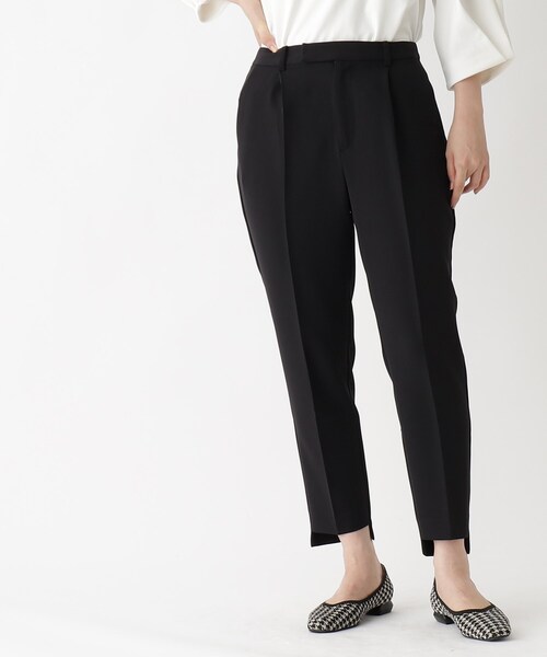 OPAQUE.CLIP(オペークドットクリップ)の「◆前後差ヘムタックテーパードパンツ【洗濯機洗い可/イージケア】(その他パンツ・レディース・ブラック/ブラウン系その他・38/40)」の2枚目の写真