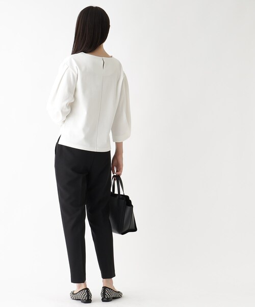 OPAQUE.CLIP(オペークドットクリップ)の「◆前後差ヘムタックテーパードパンツ【洗濯機洗い可/イージケア】(その他パンツ・レディース・ブラック/ブラウン系その他・38/40)」の4枚目の写真