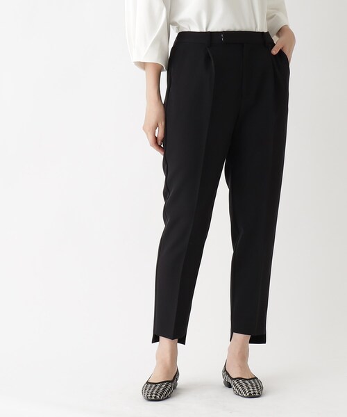 OPAQUE.CLIP(オペークドットクリップ)の「◆前後差ヘムタックテーパードパンツ【洗濯機洗い可/イージケア】(その他パンツ・レディース・ブラック/ブラウン系その他・38/40)」の5枚目の写真