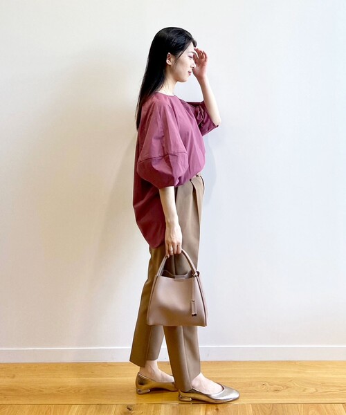 OPAQUE.CLIP(オペークドットクリップ)の「◆前後差ヘムタックテーパードパンツ【洗濯機洗い可/イージケア】(その他パンツ・レディース・ブラック/ブラウン系その他・38/40)」の14枚目の写真