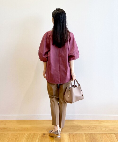 OPAQUE.CLIP(オペークドットクリップ)の「◆前後差ヘムタックテーパードパンツ【洗濯機洗い可/イージケア】(その他パンツ・レディース・ブラック/ブラウン系その他・38/40)」の15枚目の写真