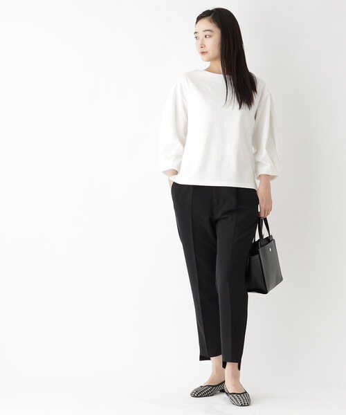 OPAQUE.CLIP(オペークドットクリップ)の「◆前後差ヘムタックテーパードパンツ【洗濯機洗い可/イージケア】(その他パンツ・レディース・ブラック/ブラウン系その他・38/40)」の18枚目の写真