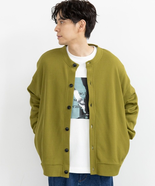 LAKOLE(ラコレ)の「裏起毛ワッフルカーデ / 969958(Tシャツ/カットソー・メンズ・グレー/ブルー/イエロー/グリーン・X-LARGE/MEDIUM/LARGE)」の4枚目の写真