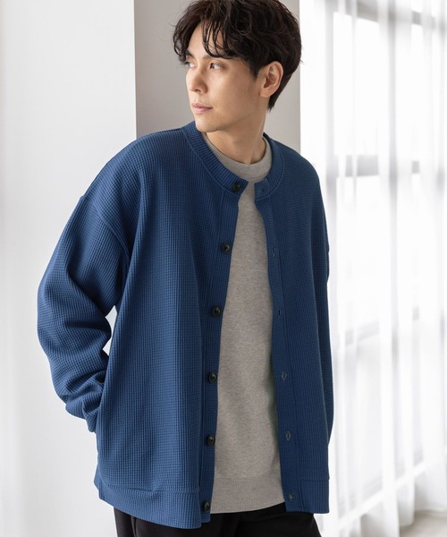 LAKOLE(ラコレ)の「裏起毛ワッフルカーデ / 969958(Tシャツ/カットソー・メンズ・グレー/ブルー/イエロー/グリーン・X-LARGE/MEDIUM/LARGE)」の1枚目の写真