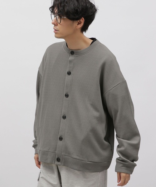 LAKOLE(ラコレ)の「裏起毛ワッフルカーデ / 969958(Tシャツ/カットソー・メンズ・グレー/ブルー/イエロー/グリーン・X-LARGE/MEDIUM/LARGE)」の15枚目の写真