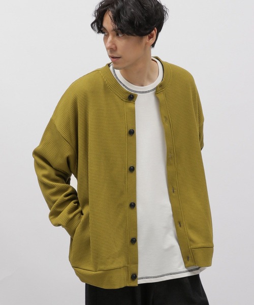 LAKOLE(ラコレ)の「裏起毛ワッフルカーデ / 969958(Tシャツ/カットソー・メンズ・グレー/ブルー/イエロー/グリーン・X-LARGE/MEDIUM/LARGE)」の12枚目の写真