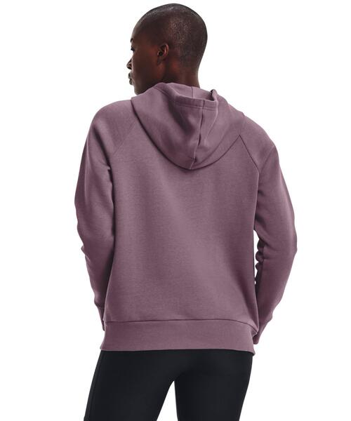 UNDER ARMOUR（アンダーアーマー）の「UAライバルフリース  ビッグロゴ フーディー（トレーニング/レディース）（スウェット・レディース・パープル・L/XL/S/M）」の2枚目の写真