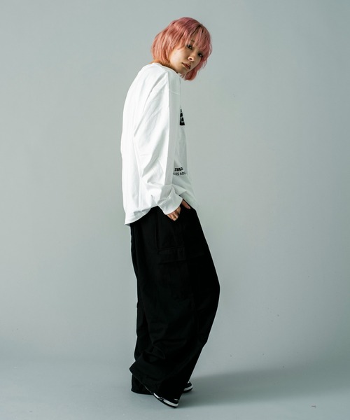 GALLIS ADDICTION（ガリスアディクション）の「GA STARTER BL BODY LOGO L/S TEE（Tシャツ/カットソー・メンズ・ホワイト/ブラック・XL/L）」の22枚目の写真