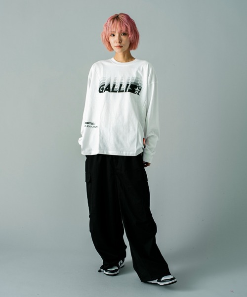 GALLIS ADDICTION（ガリスアディクション）の「GA STARTER BL BODY LOGO L/S TEE（Tシャツ/カットソー・メンズ・ホワイト/ブラック・XL/L）」の18枚目の写真