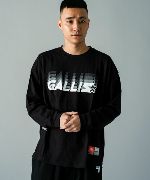 GALLIS ADDICTION（ガリスアディクション）の「GA STARTER BL BODY LOGO L/S TEE（Tシャツ/カットソー・メンズ・ホワイト/ブラック・XL/L）」の13枚目の写真