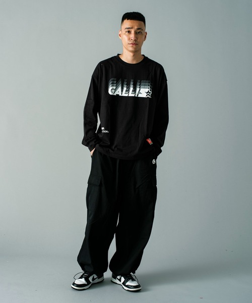 GALLIS ADDICTION（ガリスアディクション）の「GA STARTER BL BODY LOGO L/S TEE（Tシャツ/カットソー・メンズ・ホワイト/ブラック・XL/L）」の7枚目の写真