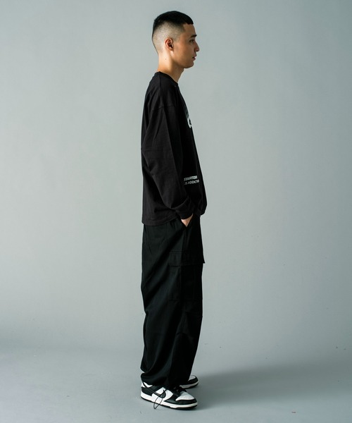 GALLIS ADDICTION（ガリスアディクション）の「GA STARTER BL BODY LOGO L/S TEE（Tシャツ/カットソー・メンズ・ホワイト/ブラック・XL/L）」の6枚目の写真