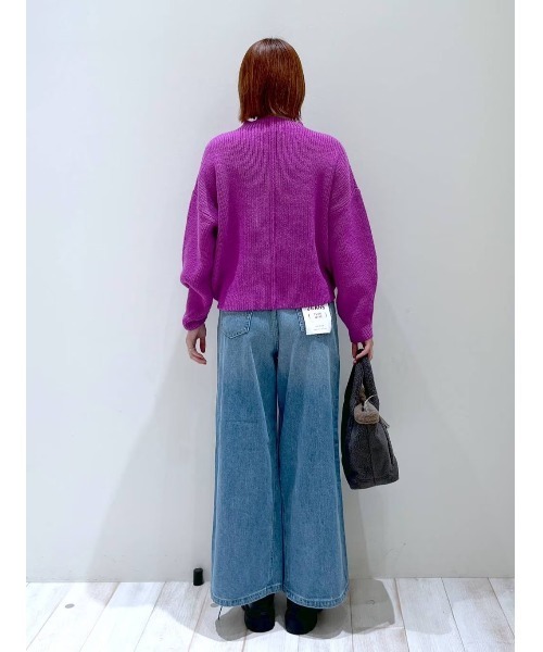 BAYFLOW（ベイフロー）の「アゼカラーニットプルオーバー（ニット/セーター・レディース・ターコイズブルー/パープル/グレー系/イエロー/オフホワイト・FREE）」の19枚目の写真