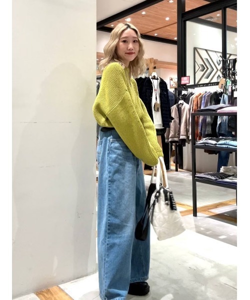 BAYFLOW（ベイフロー）の「アゼカラーニットプルオーバー（ニット/セーター・レディース・ターコイズブルー/パープル/グレー系/イエロー/オフホワイト・FREE）」の10枚目の写真