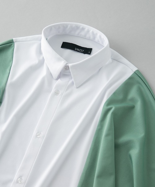 セール】【UNIIT/ユニット】縦切り替えドルマンスリーブシャツ ビッグ