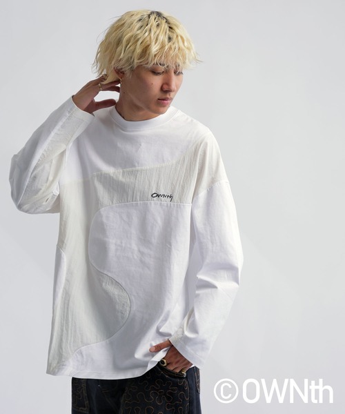 antiqua（アンティカ）の「ウェーブラインドッキングロンT（Tシャツ/カットソー・レディース・ブラック/オフホワイト・FREE）」の12枚目の写真