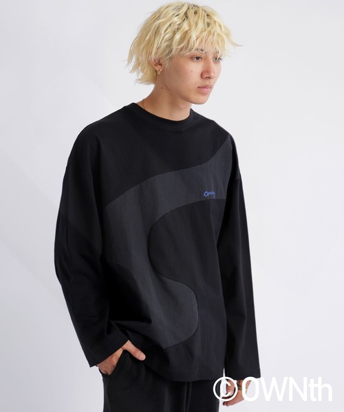 antiqua（アンティカ）の「ウェーブラインドッキングロンT（Tシャツ/カットソー・レディース・ブラック/オフホワイト・FREE）」の19枚目の写真