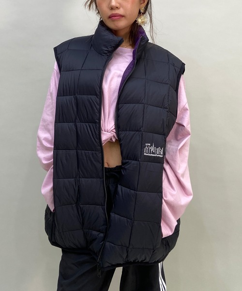 Manhattan Portage(マンハッタンポーテージ)の「Manhattan Portage/マンハッタンポーテージ ベスト NC/DWTAION REVERSIBLE VST MP-TAION02(ダウンベスト・レディース・ブラック/オリーブ・L)」の3枚目の写真