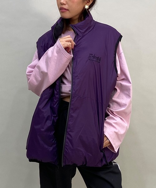 Manhattan Portage(マンハッタンポーテージ)の「Manhattan Portage/マンハッタンポーテージ ベスト NC/DWTAION REVERSIBLE VST MP-TAION02(ダウンベスト・レディース・ブラック/オリーブ・L)」の4枚目の写真