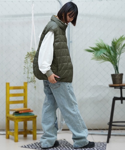 Manhattan Portage(マンハッタンポーテージ)の「Manhattan Portage/マンハッタンポーテージ ベスト NC/DWTAION REVERSIBLE VST MP-TAION02(ダウンベスト・レディース・ブラック/オリーブ・L)」の20枚目の写真