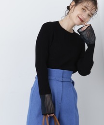 N.（N. Natural Beauty Basic） | ◆シアーカフスニット(ニット/セーター)