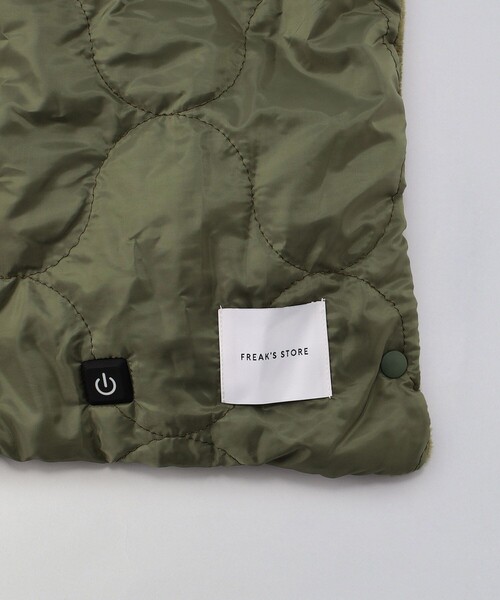 FREAK'S STORE（フリークスストア）の「洗える ヒーター内蔵USB キルティング ブランケット（ブランケット・レディース・ブラック/オリーブ/ベージュ/グレー・ONE SIZE）」の7枚目の写真