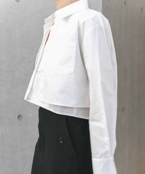 MIEL CRISHUNANT(ミエルクリシュナ)の「【 5color 】お気に入り8000人突破!3wayレイヤードシャツ(シャツ/ブラウス・レディース・ピンク/カーキ/ホワイト/アッシュグレー/サックスブルー・FREE)」の19枚目の写真