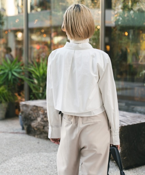 MIEL CRISHUNANT(ミエルクリシュナ)の「【 5color 】お気に入り8000人突破!3wayレイヤードシャツ(シャツ/ブラウス・レディース・ピンク/カーキ/ホワイト/アッシュグレー/サックスブルー・FREE)」の10枚目の写真