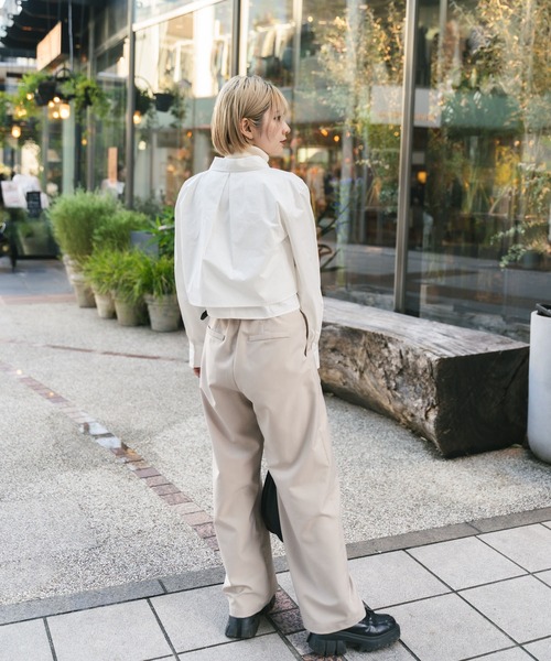 MIEL CRISHUNANT(ミエルクリシュナ)の「【 5color 】お気に入り8000人突破!3wayレイヤードシャツ(シャツ/ブラウス・レディース・ピンク/カーキ/ホワイト/アッシュグレー/サックスブルー・FREE)」の13枚目の写真