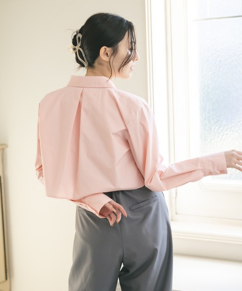 MIEL CRISHUNANT(ミエルクリシュナ)の「【 5color 】お気に入り8000人突破!3wayレイヤードシャツ(シャツ/ブラウス・レディース・ピンク/カーキ/ホワイト/アッシュグレー/サックスブルー・FREE)」の6枚目の写真