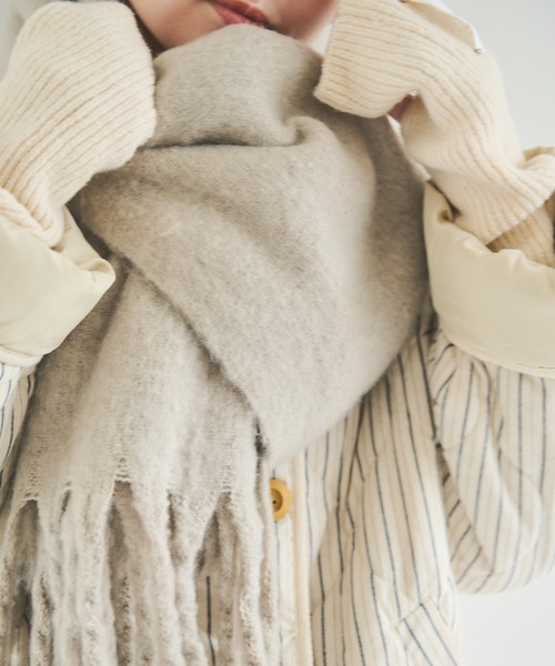 Crisp（クリスプ）の「バルキーマフラー（マフラー・レディース・グリーン/パープル・FREE）」の3枚目の写真