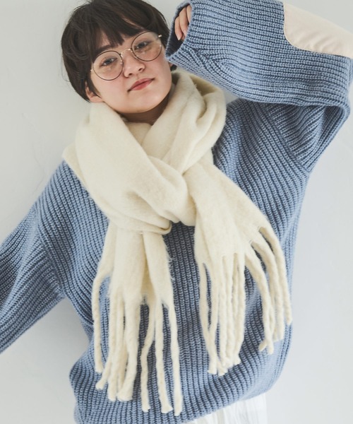 Crisp（クリスプ）の「バルキーマフラー（マフラー・レディース・グリーン/パープル・FREE）」の7枚目の写真