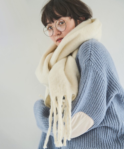 Crisp（クリスプ）の「バルキーマフラー（マフラー・レディース・グリーン/パープル・FREE）」の10枚目の写真