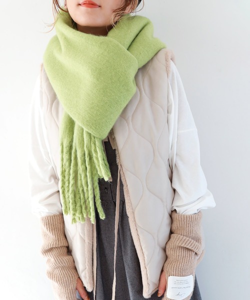 Crisp（クリスプ）の「バルキーマフラー（マフラー・レディース・グリーン/パープル・FREE）」の13枚目の写真