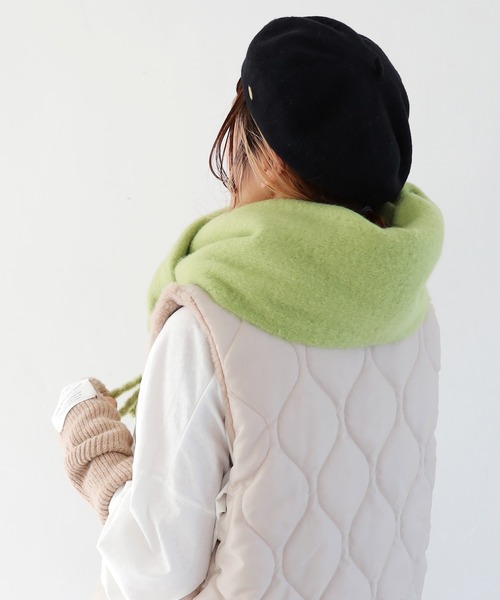 Crisp（クリスプ）の「バルキーマフラー（マフラー・レディース・グリーン/パープル・FREE）」の14枚目の写真