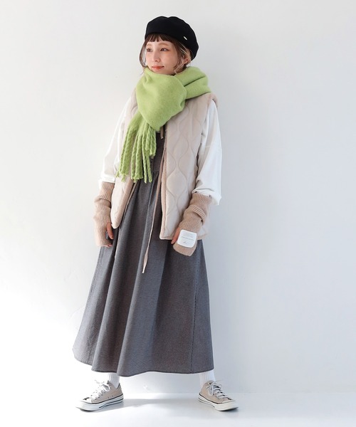 Crisp（クリスプ）の「バルキーマフラー（マフラー・レディース・グリーン/パープル・FREE）」の11枚目の写真