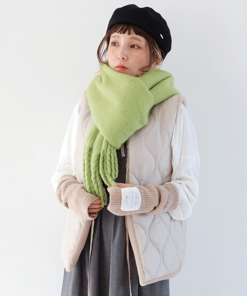Crisp（クリスプ）の「バルキーマフラー（マフラー・レディース・グリーン/パープル・FREE）」の12枚目の写真