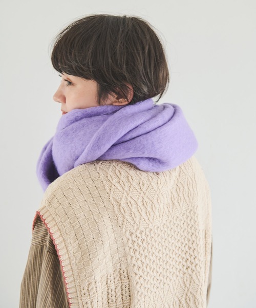 Crisp（クリスプ）の「バルキーマフラー（マフラー・レディース・グリーン/パープル・FREE）」の17枚目の写真