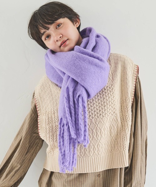 Crisp（クリスプ）の「バルキーマフラー（マフラー・レディース・グリーン/パープル・FREE）」の18枚目の写真