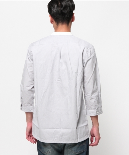 WEGO（ウィゴー）の「WEGO/ブロード MA-1シャツ（シャツ/ブラウス・メンズ・サックスブルー/ホワイト・LARGE/MEDIUM）」の5枚目の写真