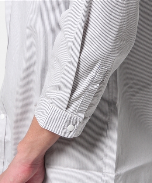 WEGO（ウィゴー）の「WEGO/ブロード MA-1シャツ（シャツ/ブラウス・メンズ・サックスブルー/ホワイト・LARGE/MEDIUM）」の7枚目の写真