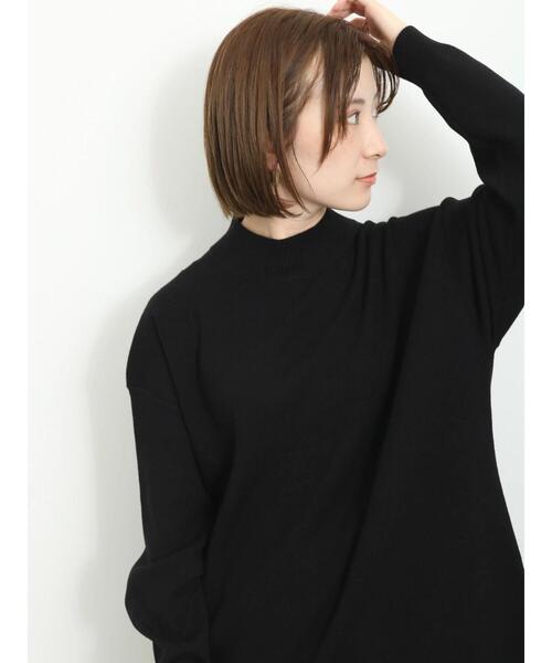 Samansa Mos2 blue（サマンサモスモスブルー）の「【Hug knit】ハイネックニットプルオーバー（ニット/セーター・レディース・トップグレー/グリーン/ベージュ/ブラック/イエロー・F）」の2枚目の写真