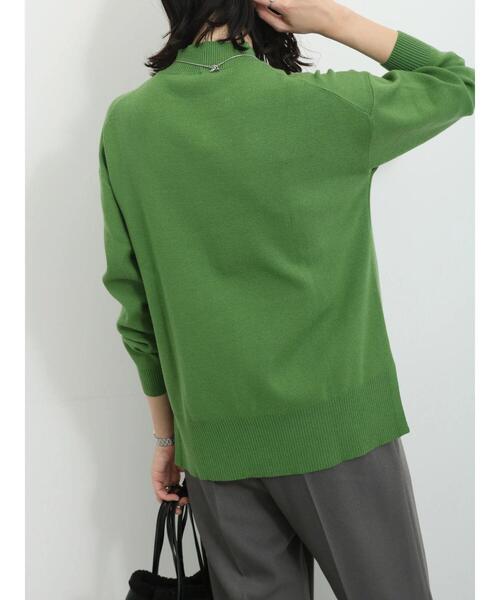 Samansa Mos2 blue（サマンサモスモスブルー）の「【Hug knit】ハイネックニットプルオーバー（ニット/セーター・レディース・トップグレー/グリーン/ベージュ/ブラック/イエロー・F）」の19枚目の写真