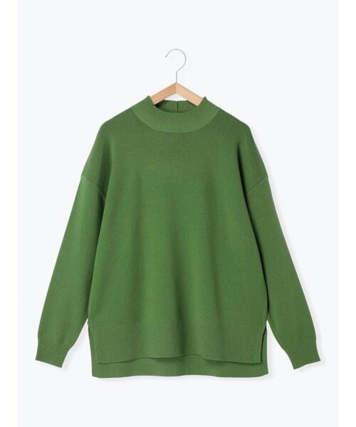 Samansa Mos2 blue（サマンサモスモスブルー）の「【Hug knit】ハイネックニットプルオーバー（ニット/セーター・レディース・トップグレー/グリーン/ベージュ/ブラック/イエロー・F）」の13枚目の写真