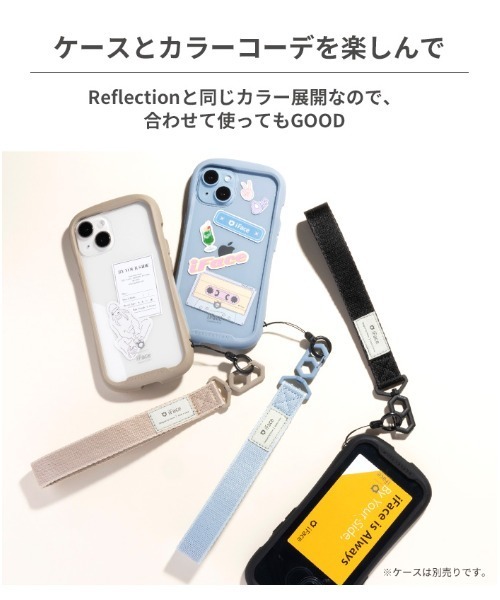 iFace(アイフェイス)の「iFace Hang and ハンドストラップ(スマホグッズ・レディース・ベージュ/サックスブルー/ブラック・FREE)」の6枚目の写真