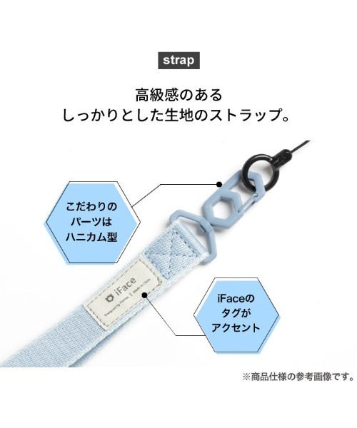 iFace(アイフェイス)の「iFace Hang and ハンドストラップ(スマホグッズ・レディース・ベージュ/サックスブルー/ブラック・FREE)」の7枚目の写真