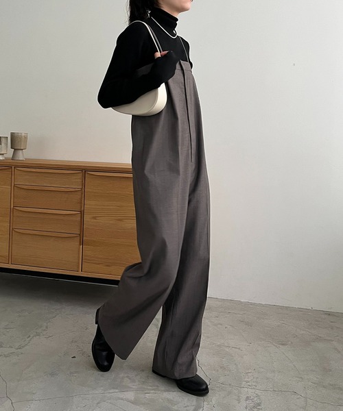 CAPRICIEUX LE'MAGE（カプリシューレマージュ）の「【サイズ展開あり】ベアサロペット（サロペット/オーバーオール・レディース・チャコールグレー/ブラウン・38/36）」の12枚目の写真