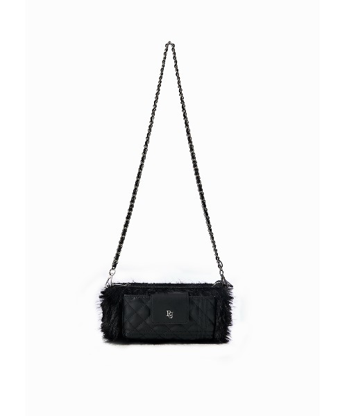 Riu（リウ）の「Fur quilting phone bag（ショルダーバッグ）」 - WEAR